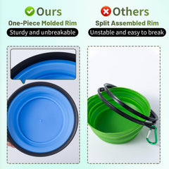 Bol SLSON pliable pour chien bleu, parfait pour les voyages.