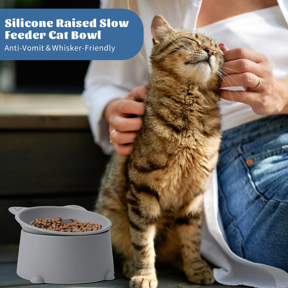 SLSON bol en silicone doux et sûr, design ergonomique pour animaux