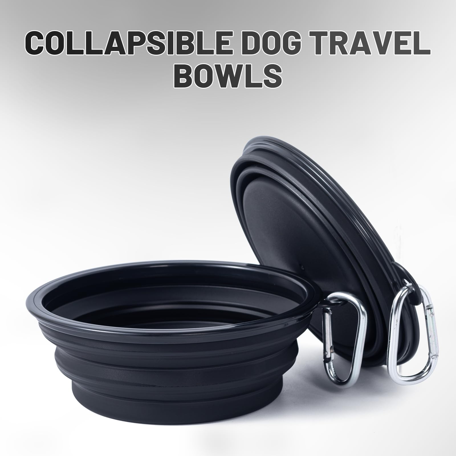 Bol d'eau répliable SLSON avec mousquetons, idéal en voyage et en balade.