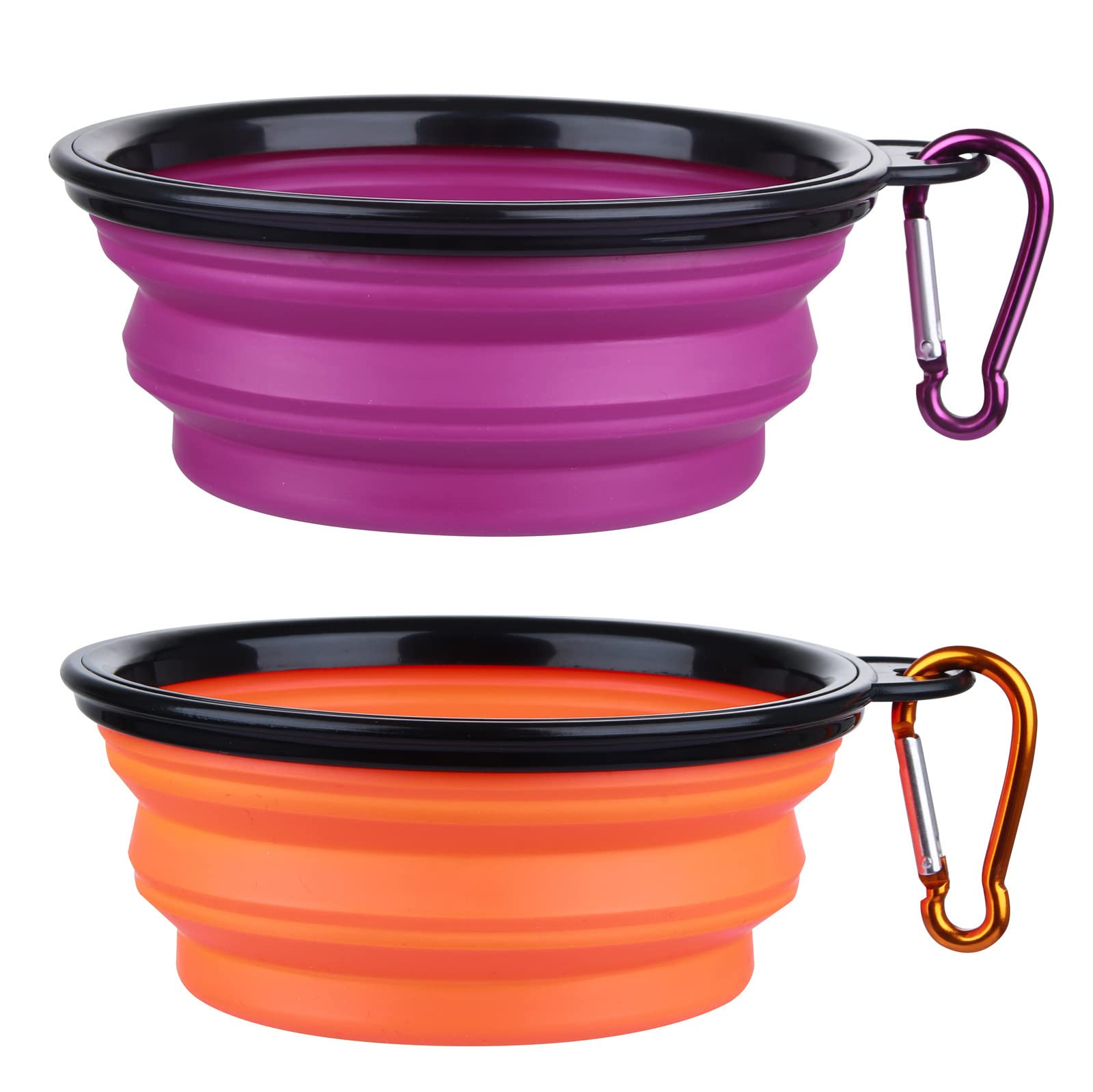 Bol SLSON pliable pour chien et chat, lot de deux, pratique en voyage.
