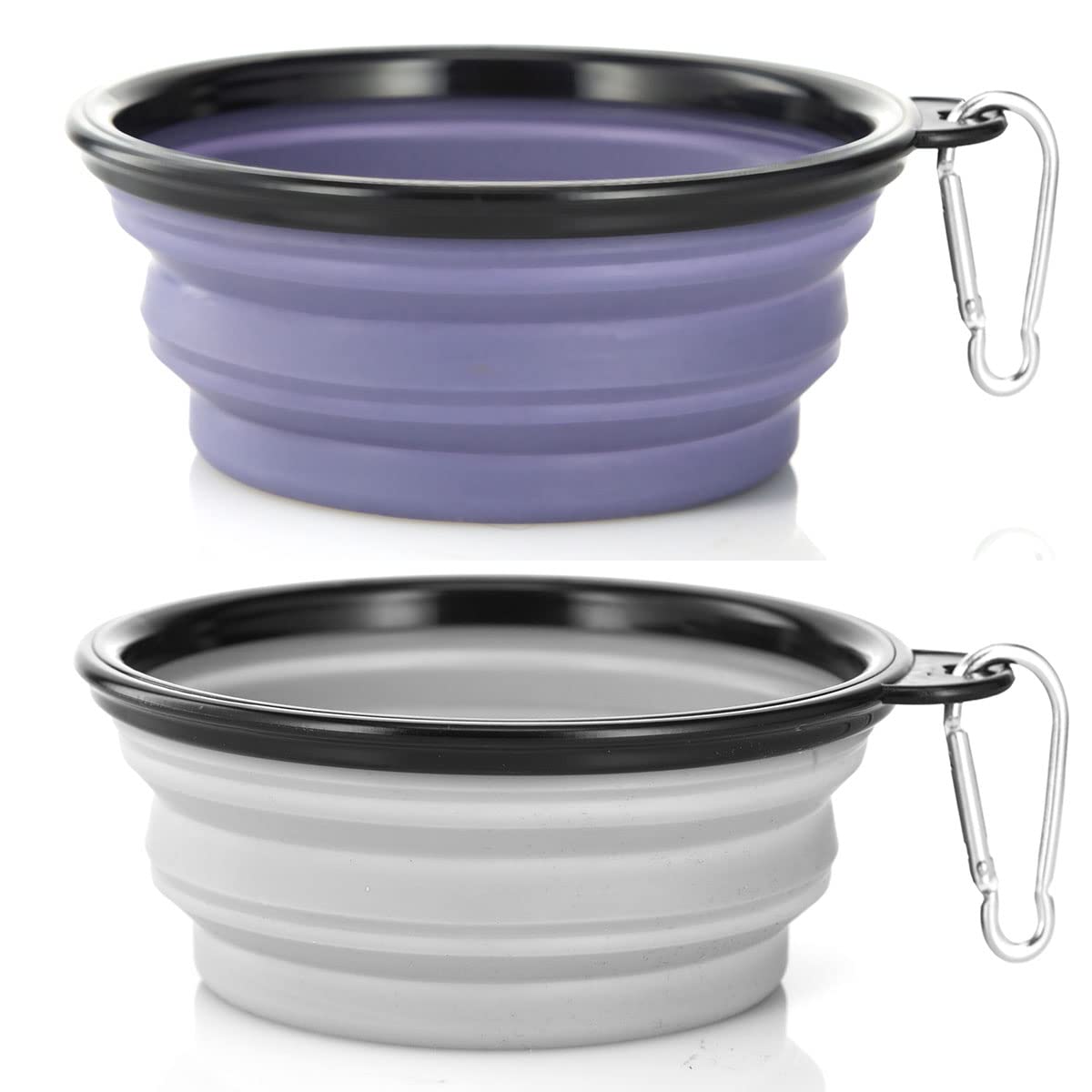 SLSON bol rétractable pour chien ou chat, bol ouvert et prêt pour le déplacement.
