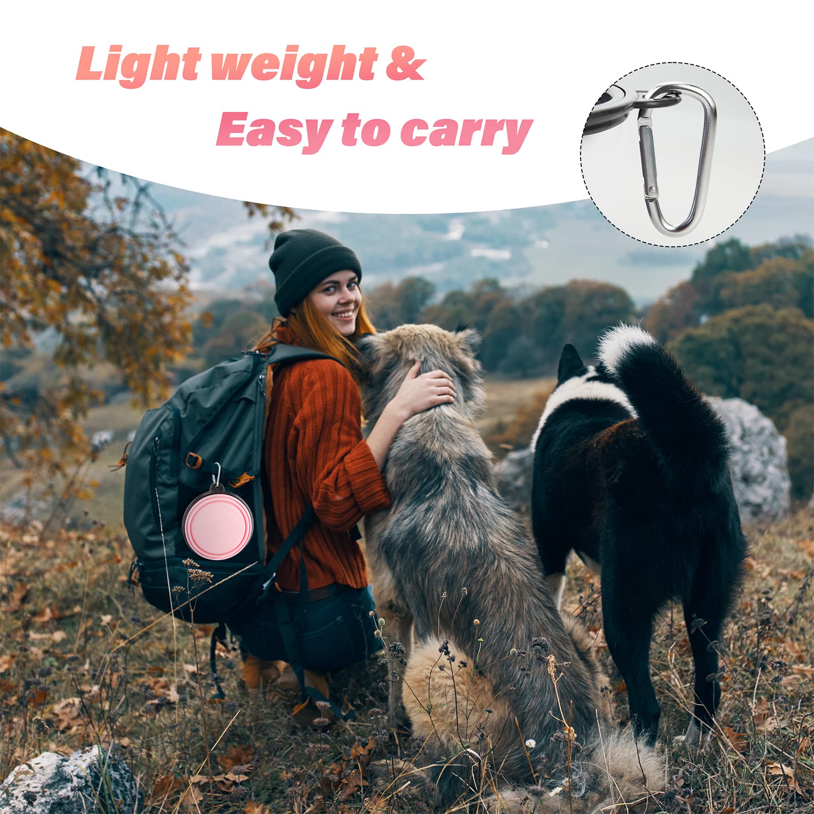 SLSON carabiner attache-bol, permet de fixer les bols au sac ou à la laisse.