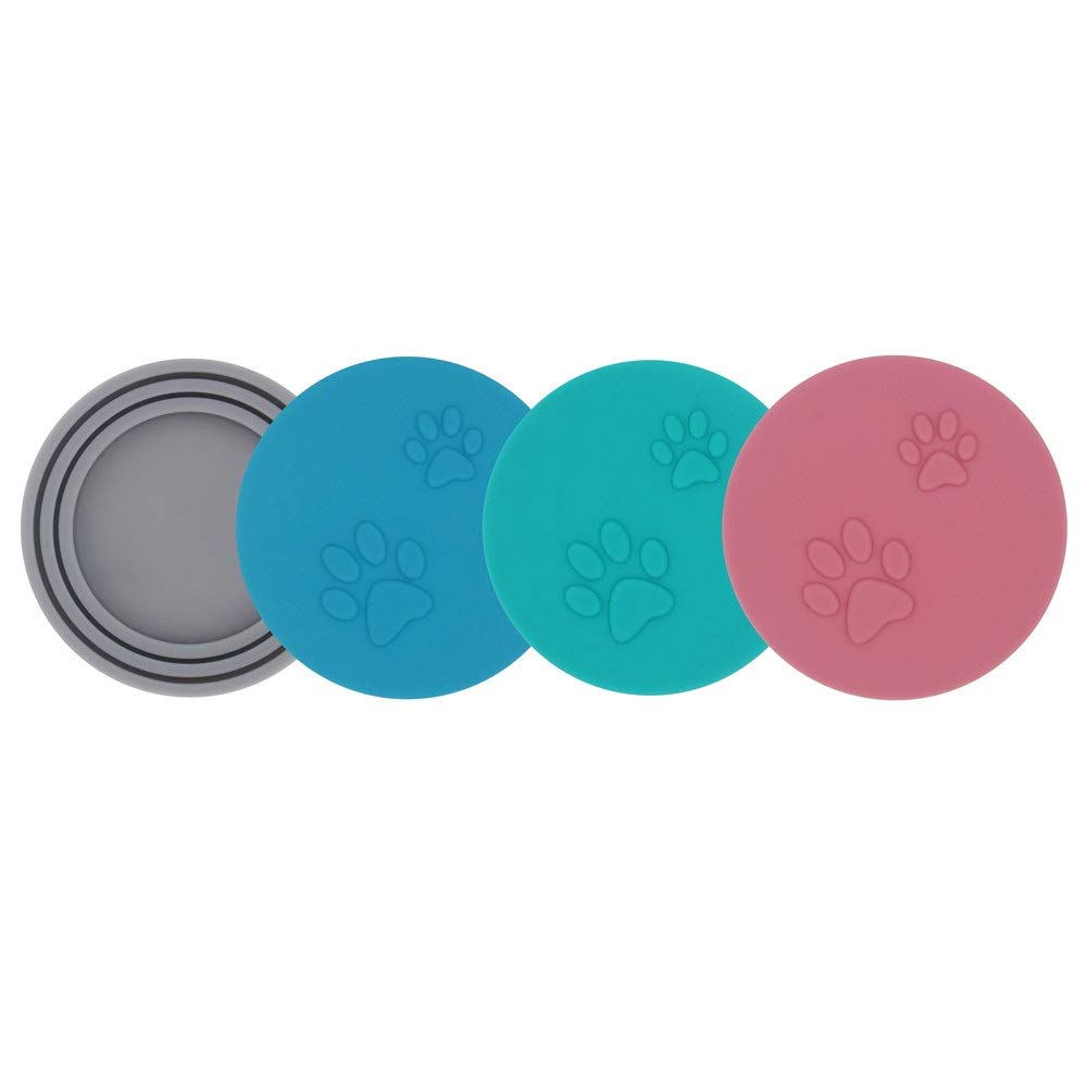 SLSON couvercles en silicone universels, adaptés à trois tailles pour boîtes de nourriture pour animaux de compagnie.