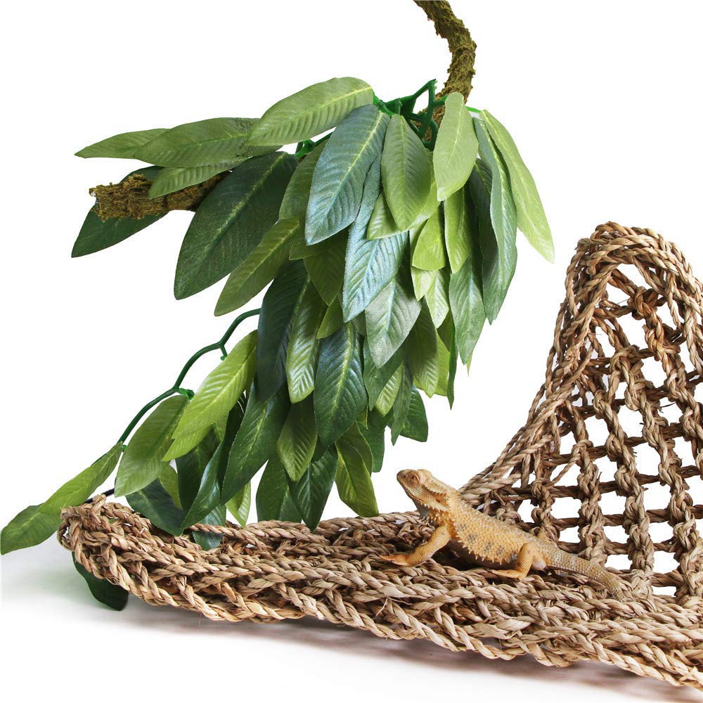 Décor d’habitat SLSON pour reptiles – plante réaliste sans entretien.