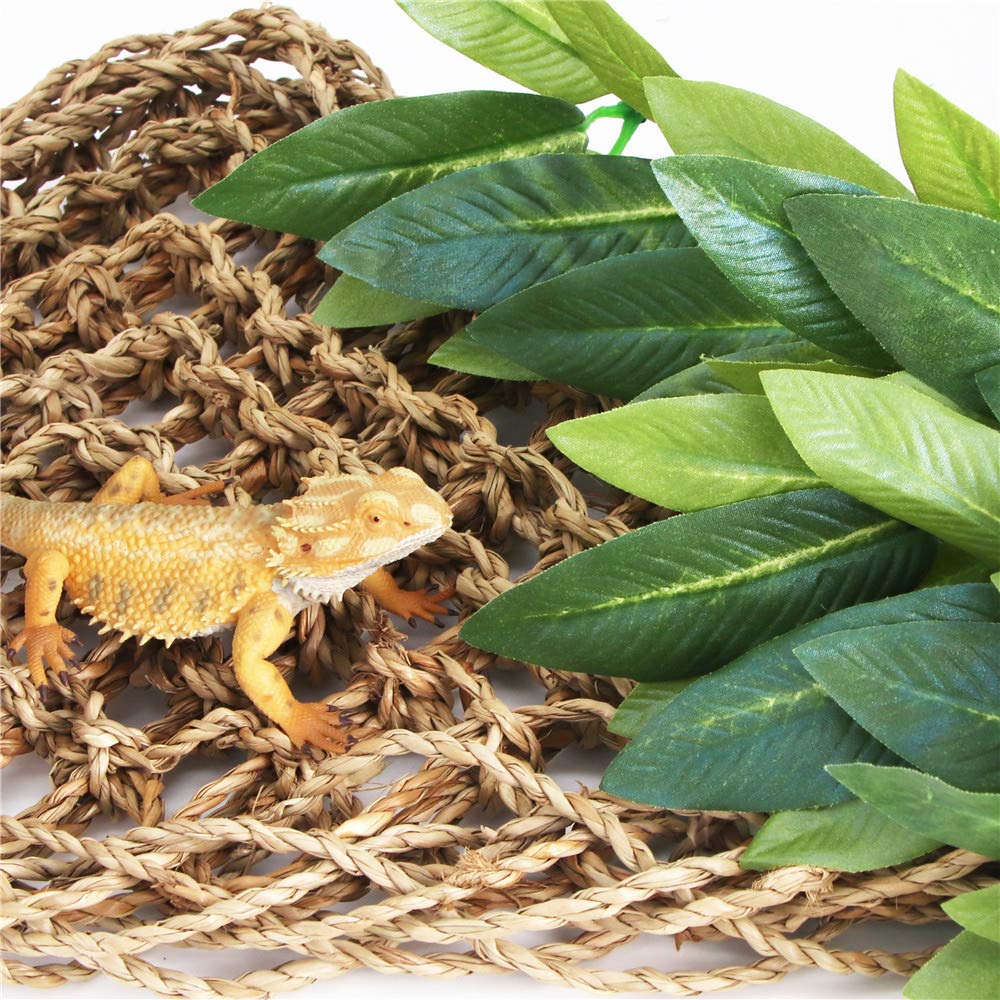 Feuillage soyeux SLSON – plante artificielle verte pour terrarium facile d’entretien.