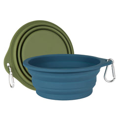 Gamelle pliable SLSON 600 ml vert sombre, légère et compacte.
