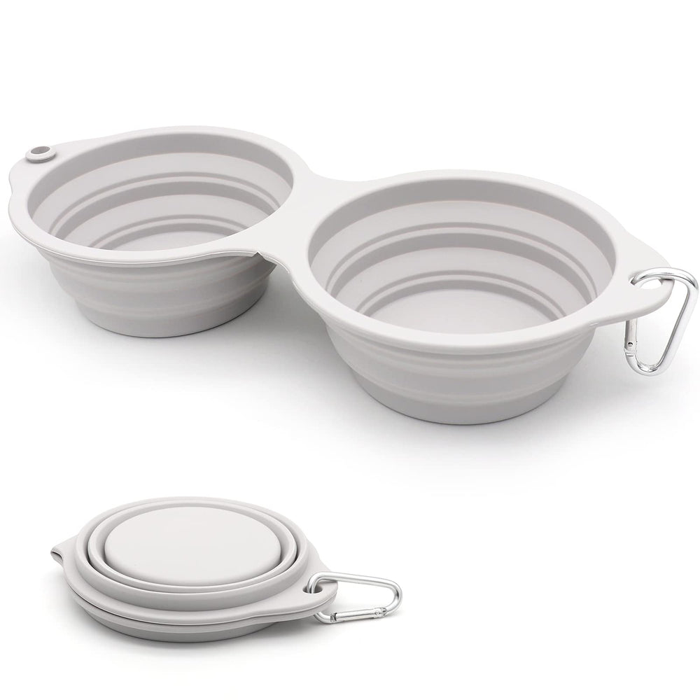SLSON gamelles chien pliables 2 en 1, pratiques en déplacement.