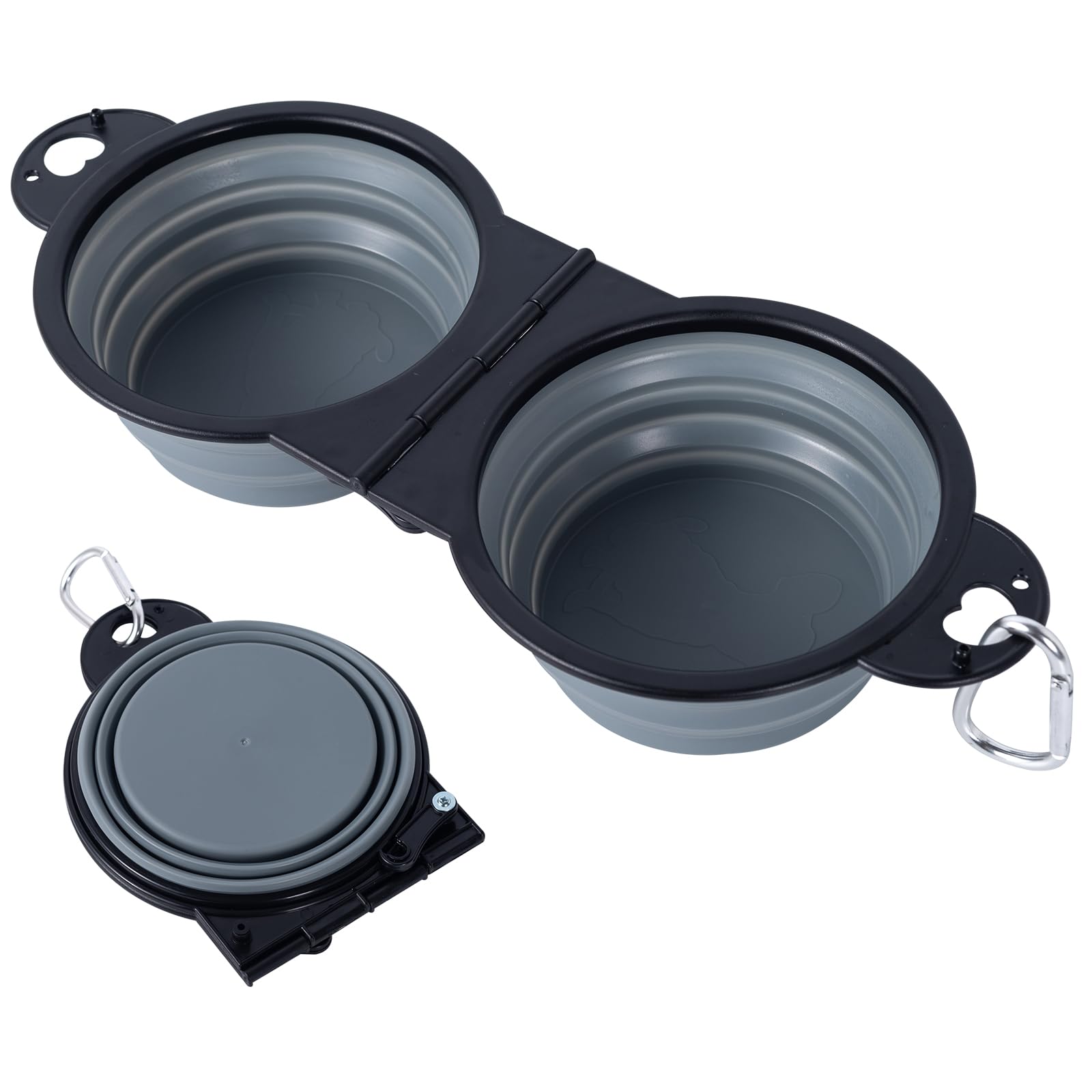 SLSON gamelles doubles pliables avec bord renforcé, stabilité accrue lors des repas en extérieur.