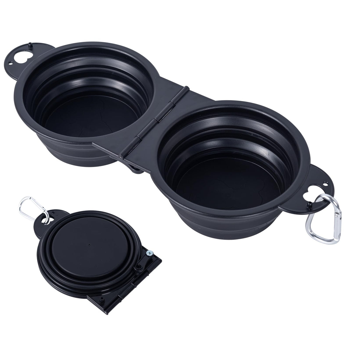 SLSON gamelles doubles pliables avec rebord renforcé pour plus de stabilité en extérieur.