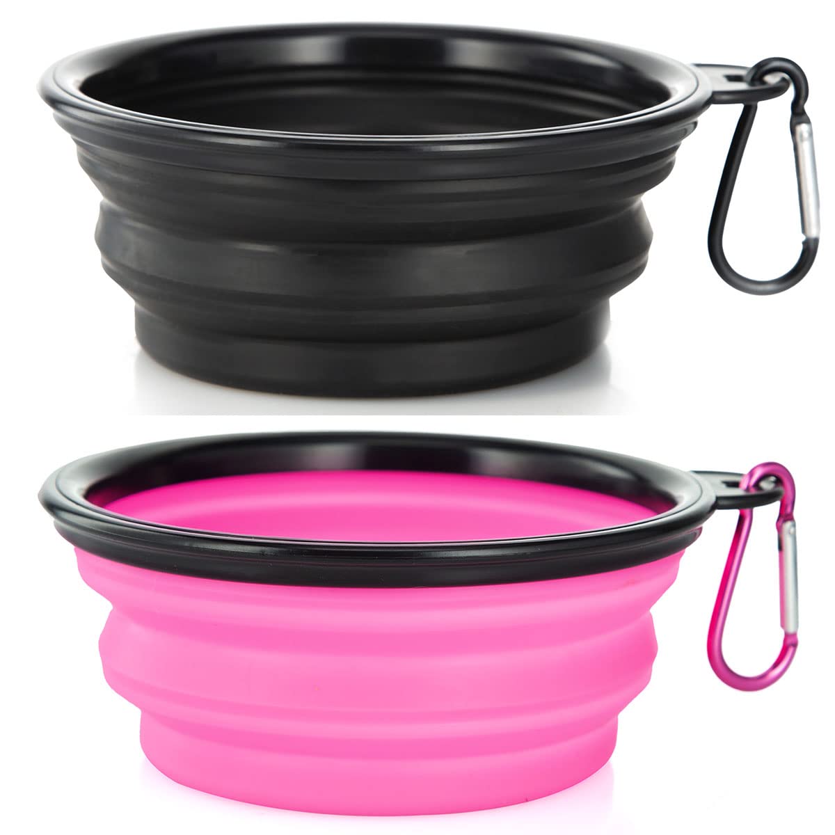 SLSON gamelles pliables déployées pour chiens et chats, faciles à transporter.