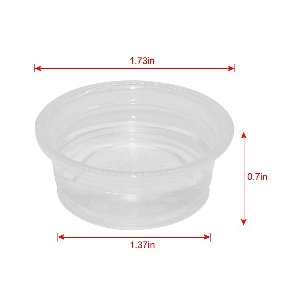 Coupelles Gecko 0,5 oz SLSON en plastique alimentaire sûr pour animaux