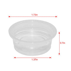 Coupelles Gecko 0,5 oz SLSON en plastique alimentaire sûr pour animaux