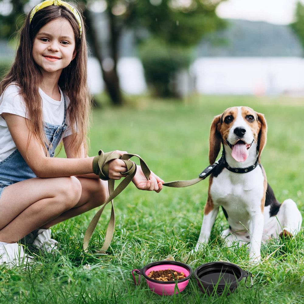 Utilisation en extérieur: bol pliable pour boire et manger lors d'une promenade.