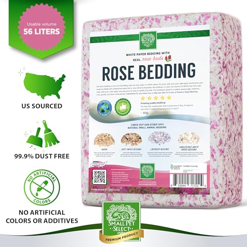 Small Pet Select Rose Bedding doux et absorbant pour nid sec et propre.