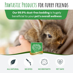 Small Pet Select litière biodégradable et compostable, respectueuse de l’environnement.