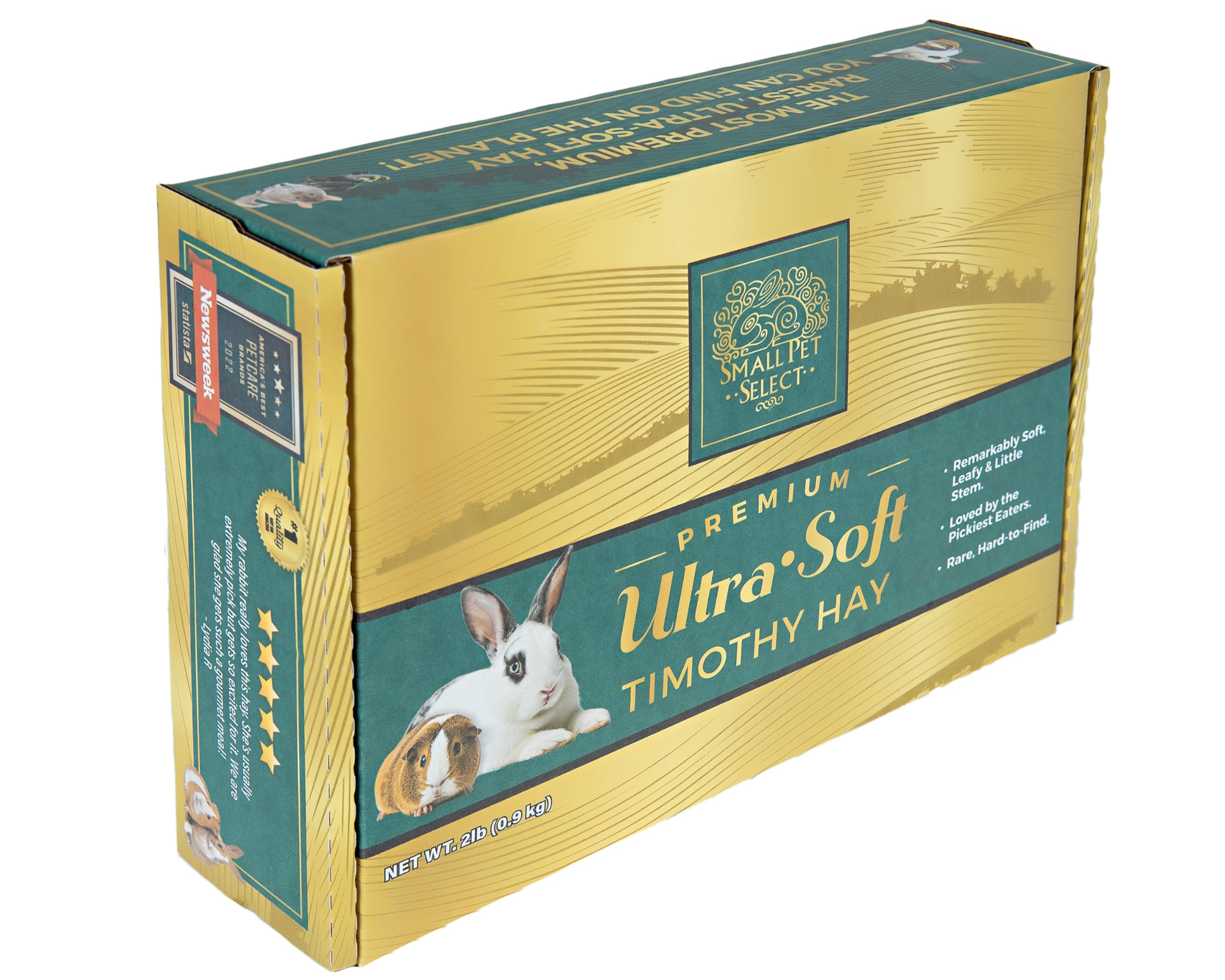 Small Pet Select Foin Timothée Ultra-Doux – animal en train de manger, satisfait et détendu.