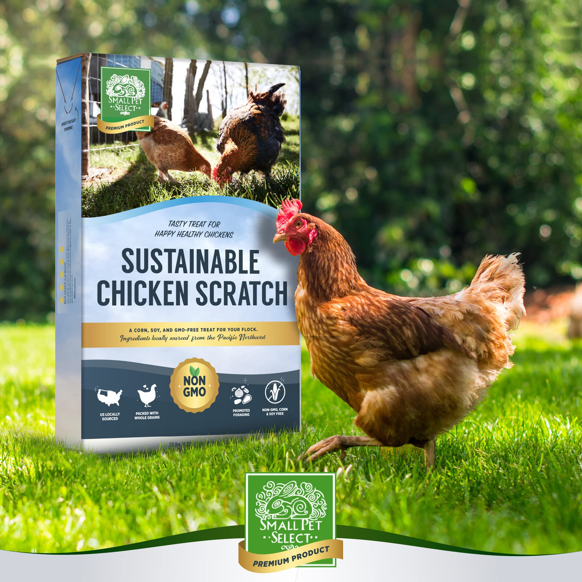 Emballage pratique Small Pet Select Scratch de poulet, poids 20 lb