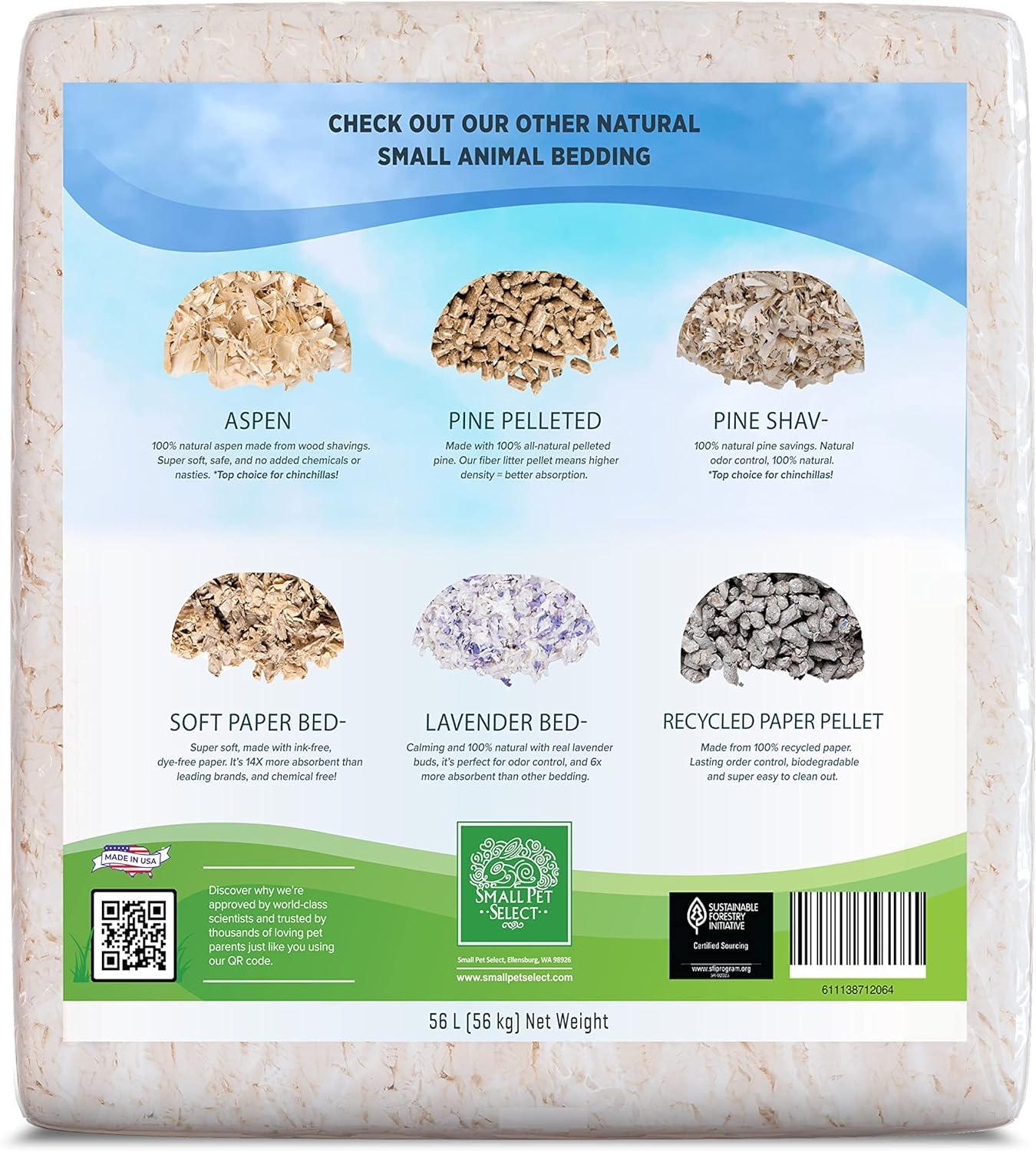 Small Pet Select papier blanc non-blanchi sans colorants, sécurité et propreté pour vos animaux
