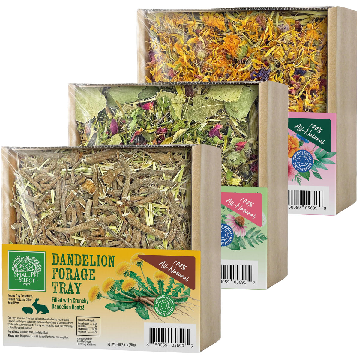 Small Pet Select plateau fourrage herbes, stimule la curiosité et soutient la digestion.