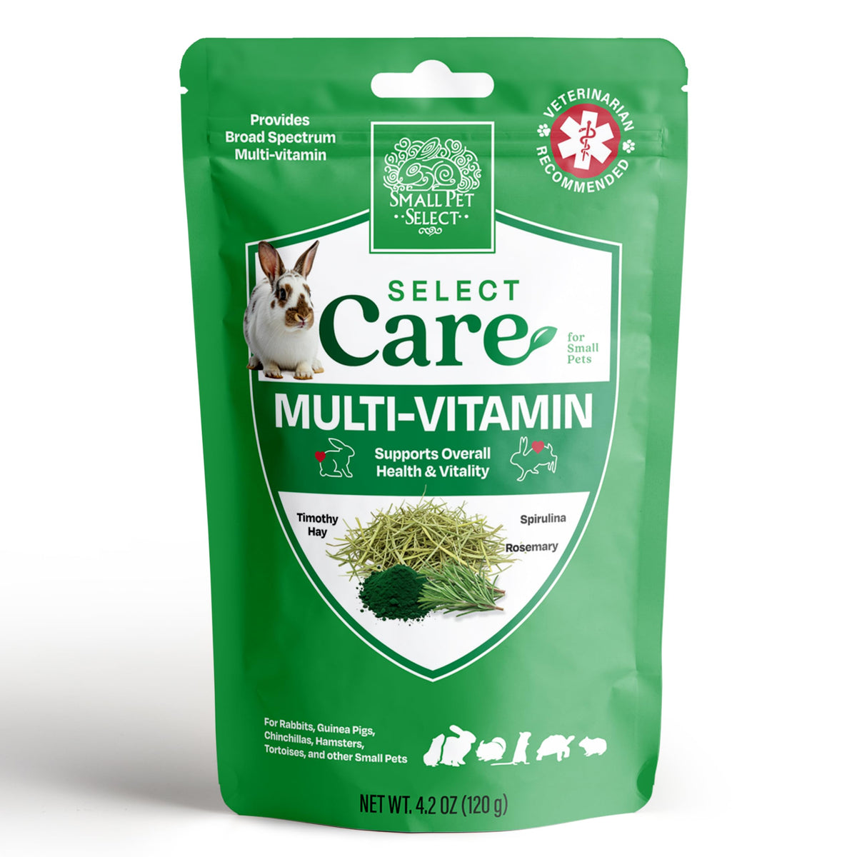 Small Pet Select Select Care – emballage sachet refermable prolonge la fraîcheur du biscuit.