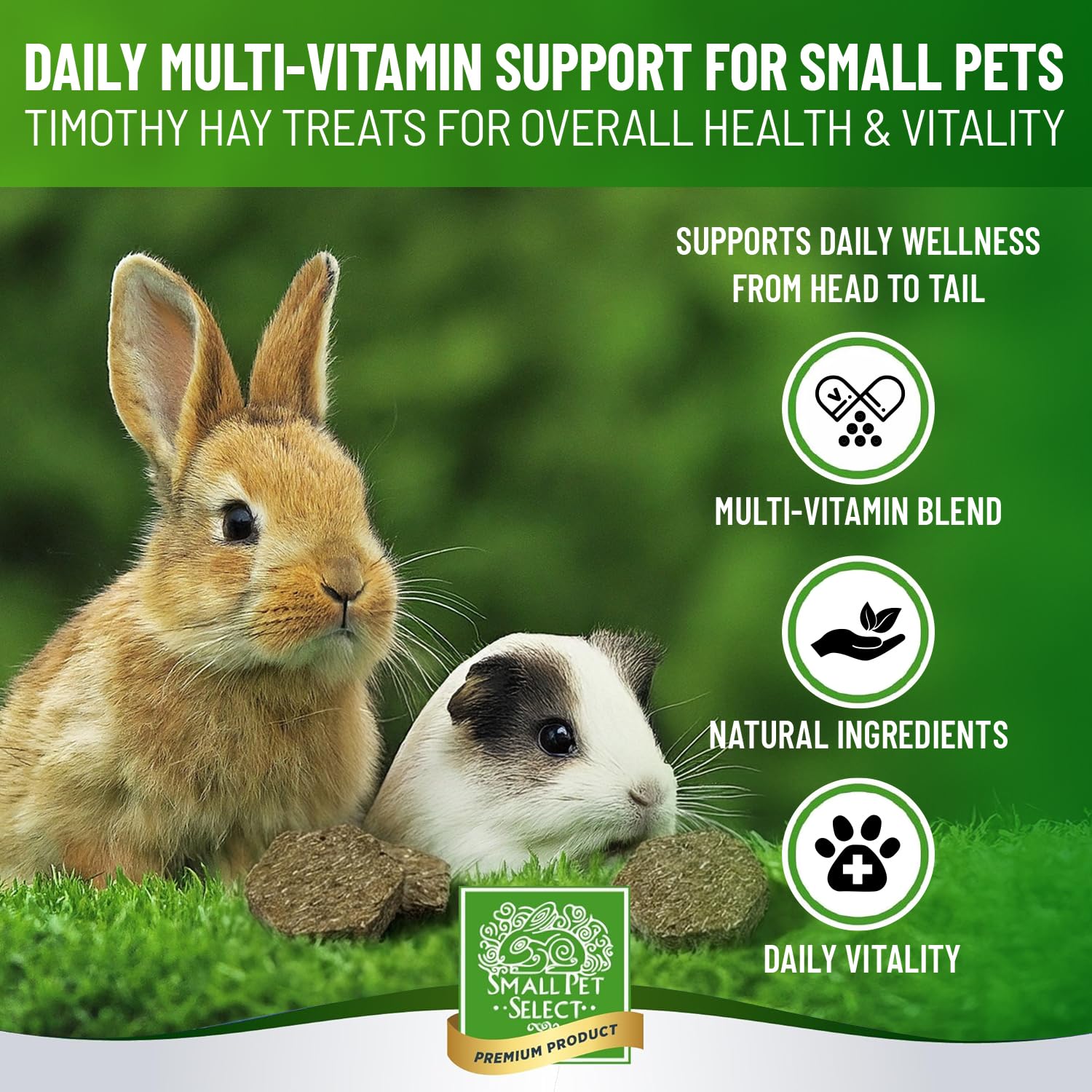 Small Pet Select Select Care – texture croustillante qui plaît aux petits animaux.