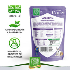 Small Pet Select Select Care : camomille et lavande visibles, herbes relaxantes.