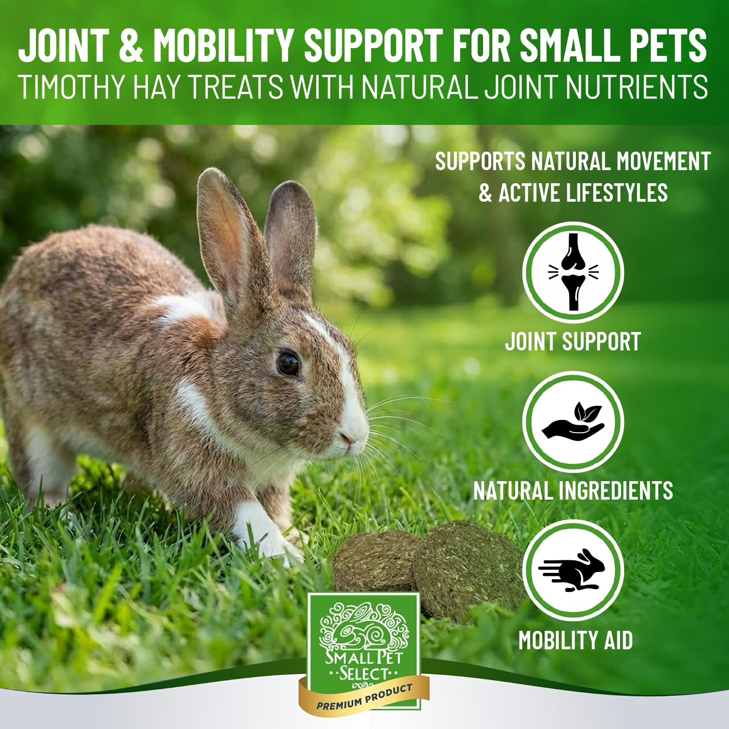 Small Pet Select Select Care biscuit-foin-de-timothy : base fibre naturelle