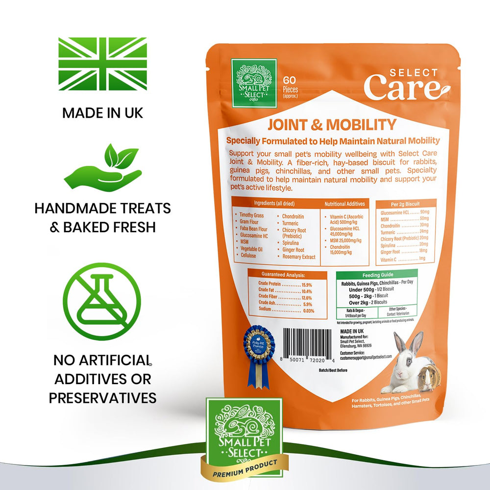 Small Pet Select Select Care biscuit-glucosamine-articulation : soutien potentiel des articulations