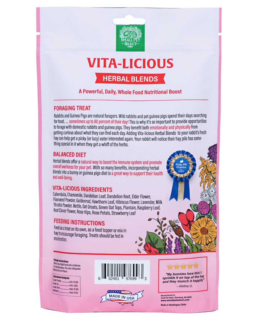Small Pet Select Vita-Licious Essentials – emballage-4-4-oz: format pratique et prêt à l’emploi