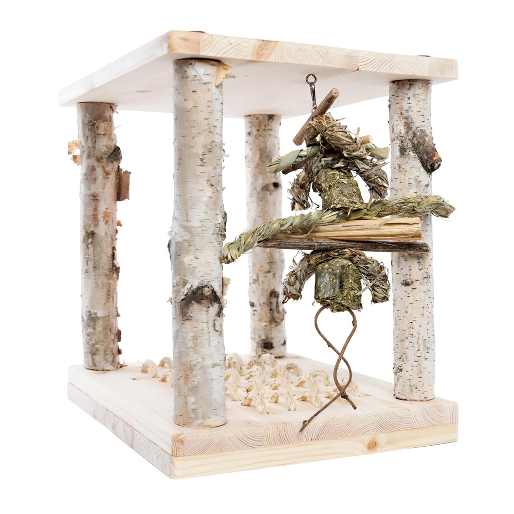 Table Wonderland Small Pet Select avec pieds en bouleau, idéale pour le jeu et l’exploration.