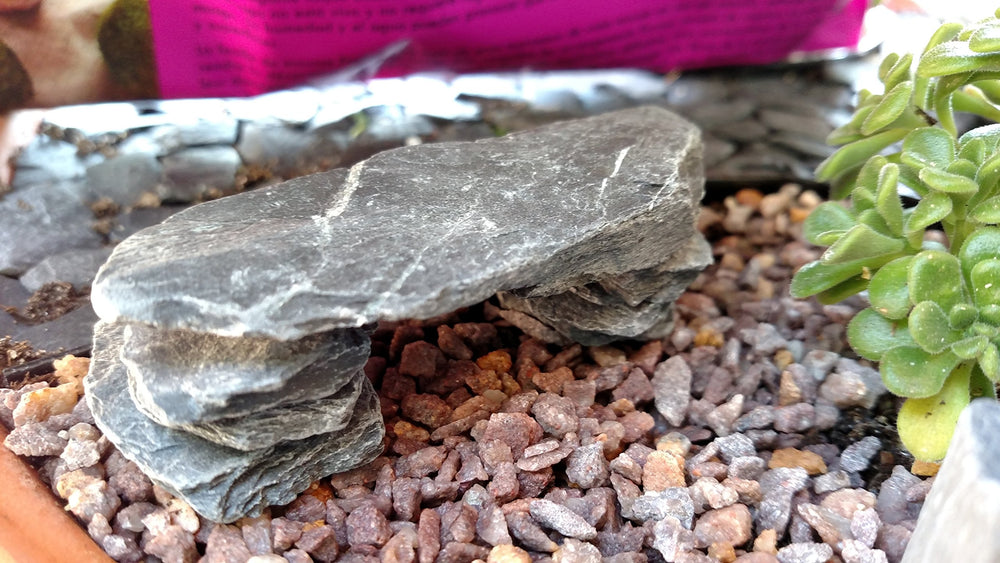 Small World Slate: caverne en ardoise pour terrariums et vivariums.