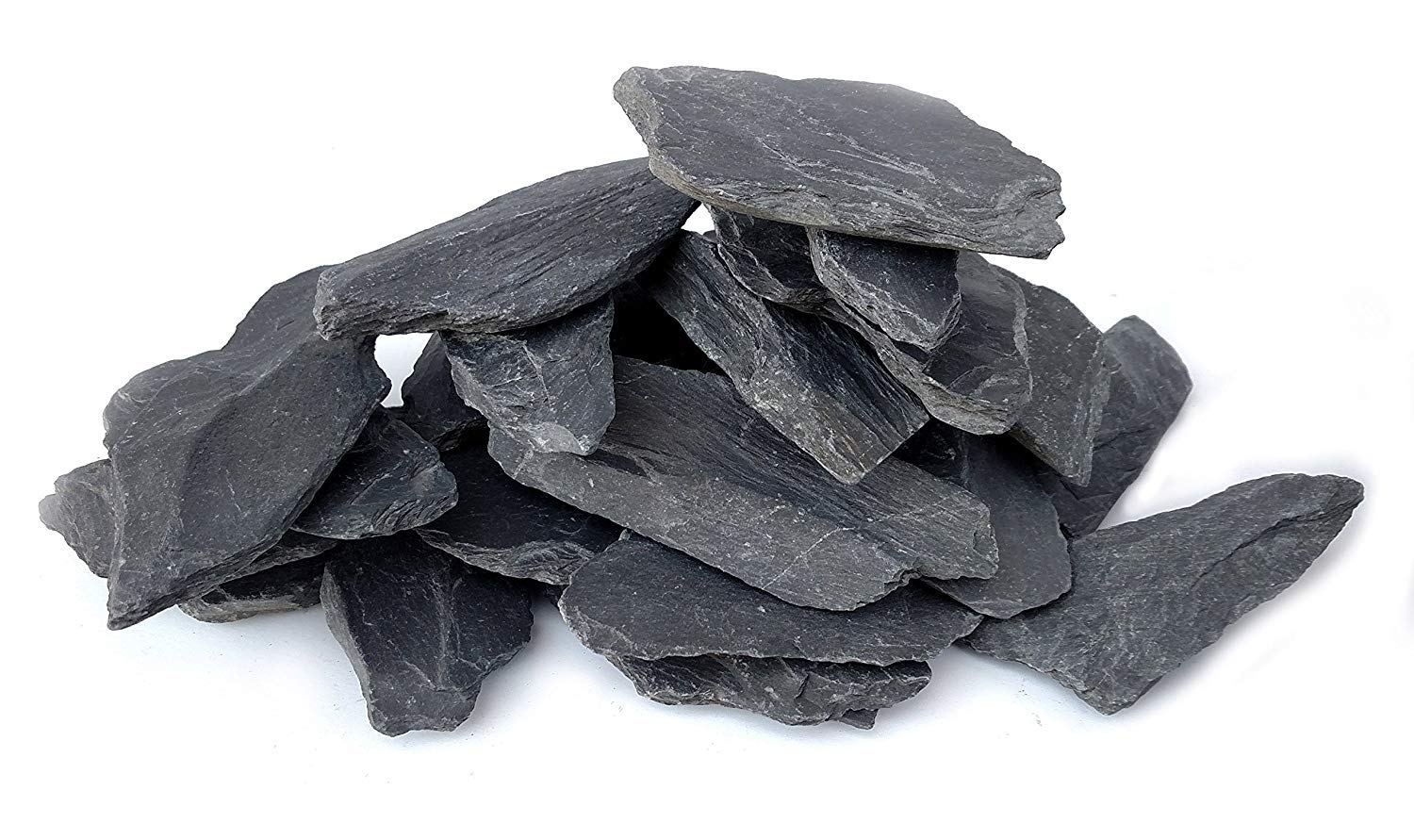 Small World Slate & Stone – pierres pour aquarium, gris profond idéales pour aquascaping.