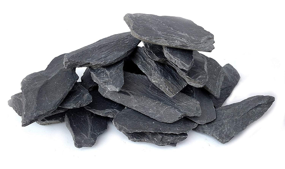 Small World Slate & Stone – pierres pour aquarium, gris profond idéales pour aquascaping.