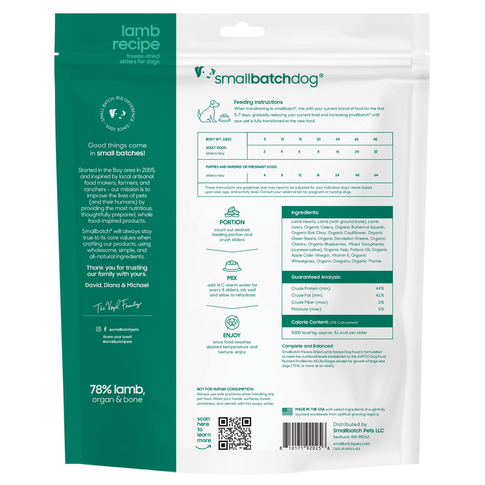 Smallbatch Pets Utilisation Quotidienne Chiots et Adultes : convient à toutes les étapes de vie.