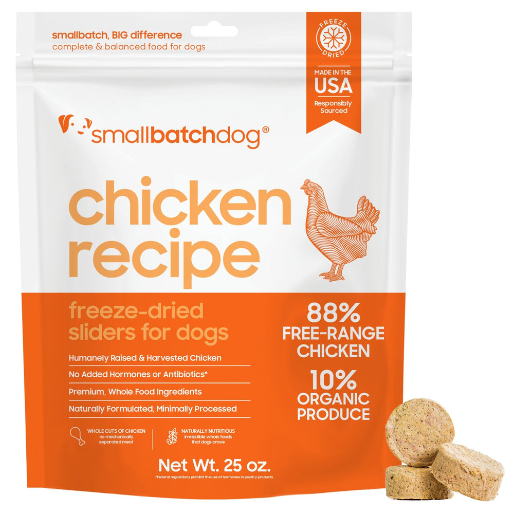Smallbatch poulet lyophilisé galettes – portions pratiques et riches en protéines.