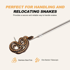 Smarkey Capacité capture serpents divers, manipulation prudente en plusieurs situations.