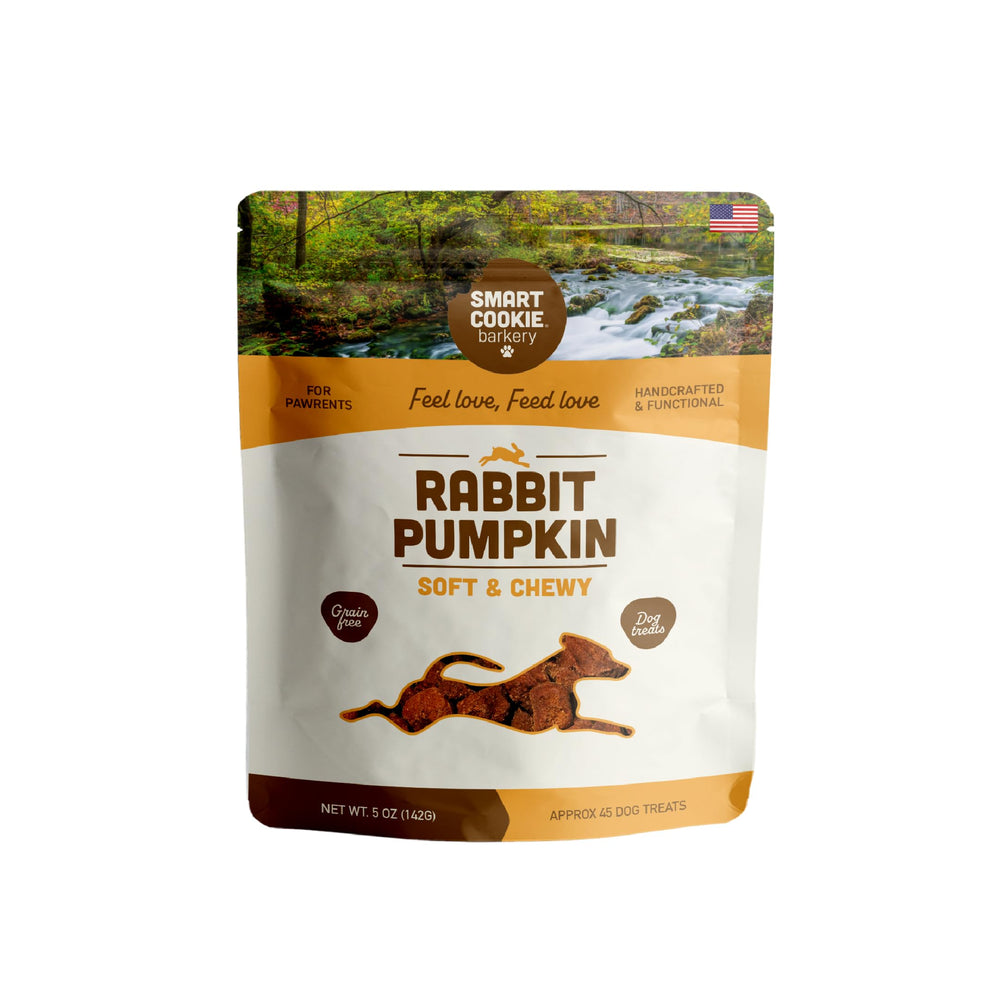 Smart Cookie bouchées lapin et citrouille, texture tendre pour chiens sensibles