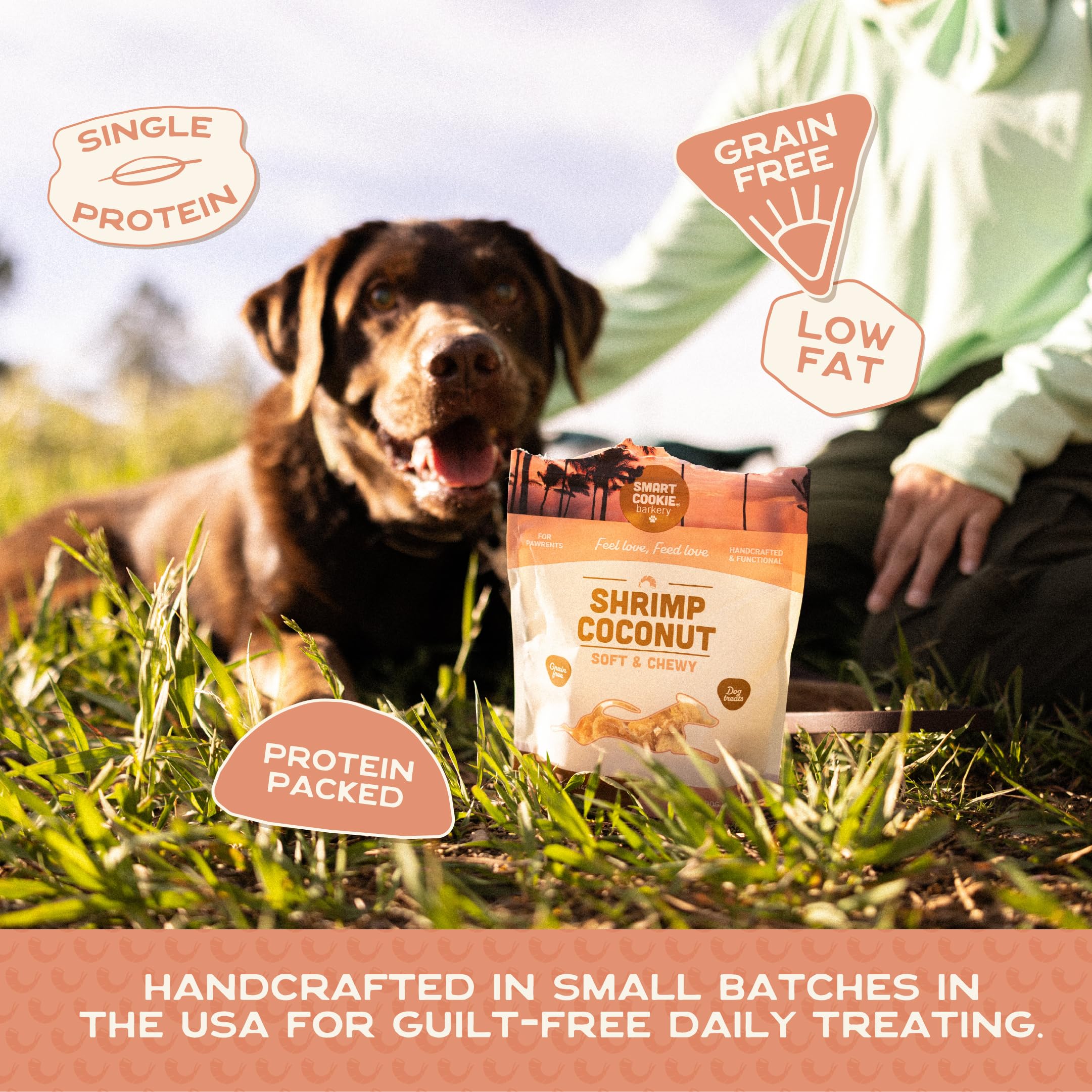 Smart Cookie éclats coco: morceaux croustillants qui complètent les saveurs et séduisent les chiens.