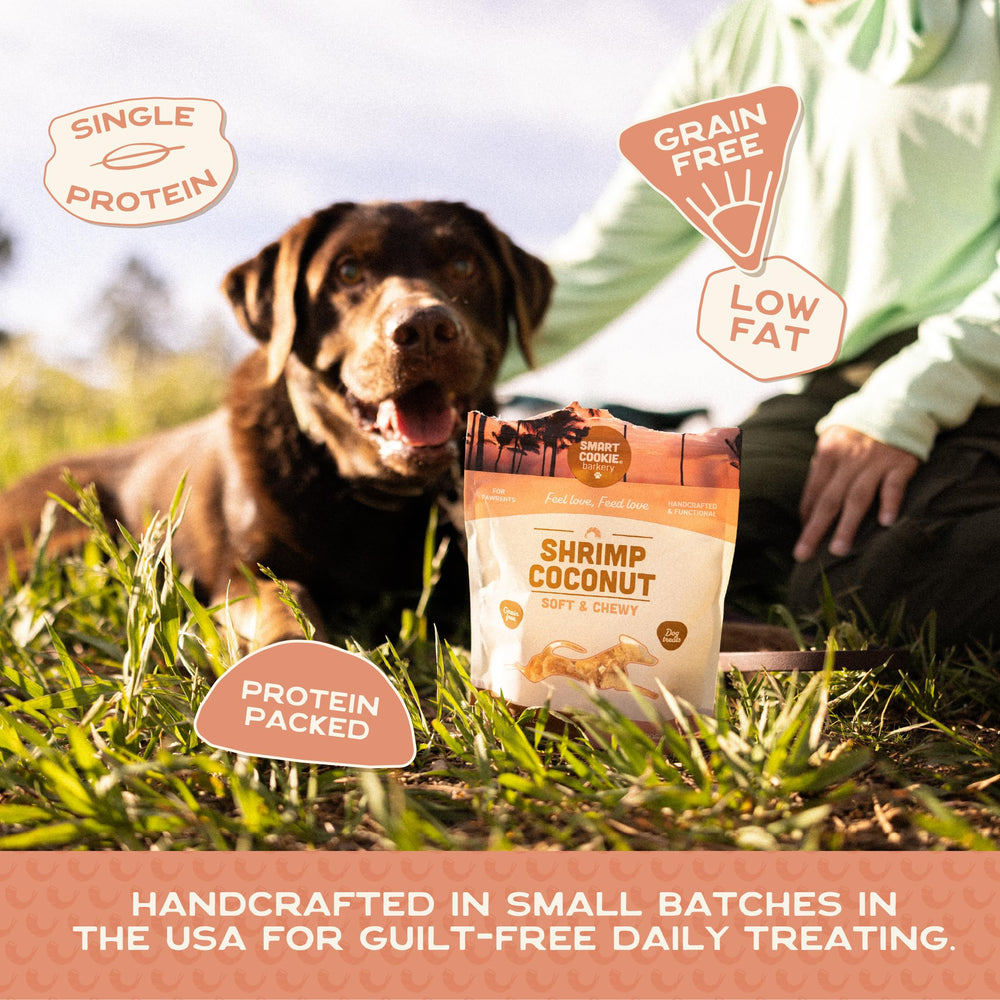 Smart Cookie éclats coco: morceaux croustillants qui complètent les saveurs et séduisent les chiens.