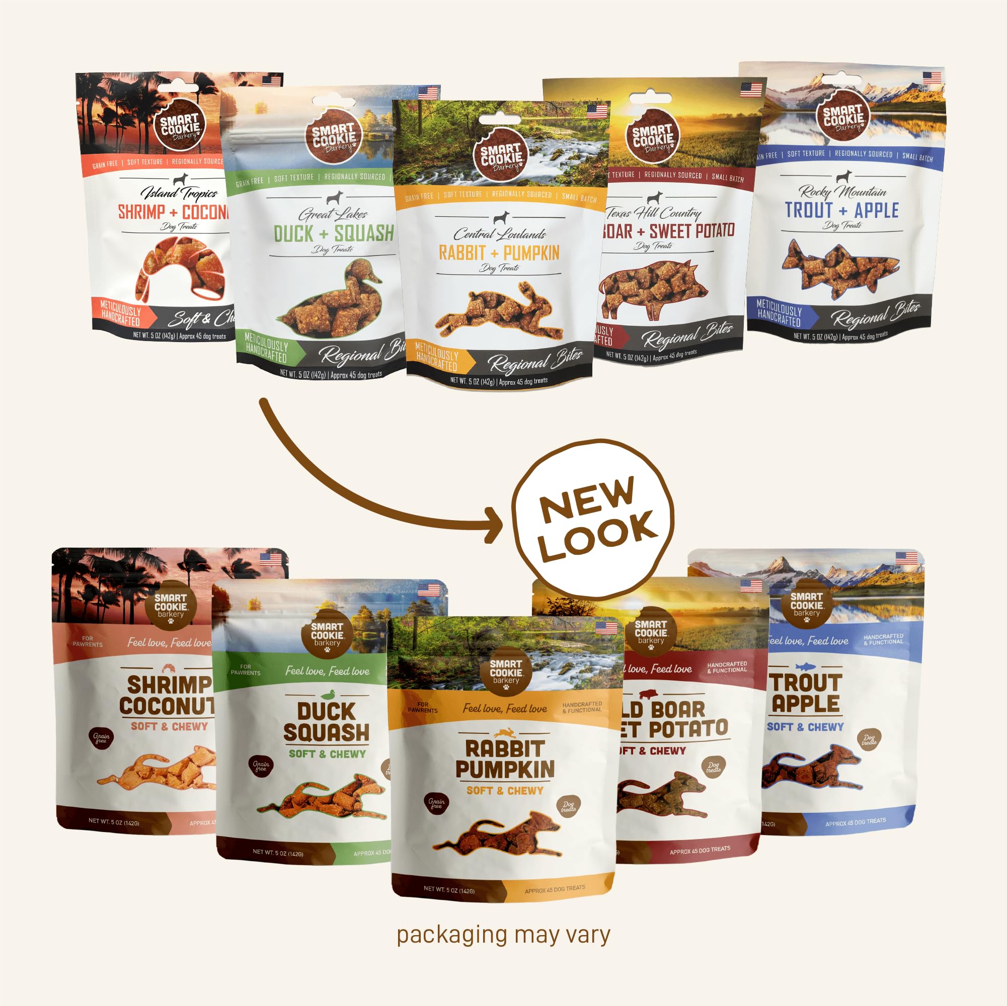 Smart Cookie fabriqué aux États-Unis, qualité artisanale et sans céréales.