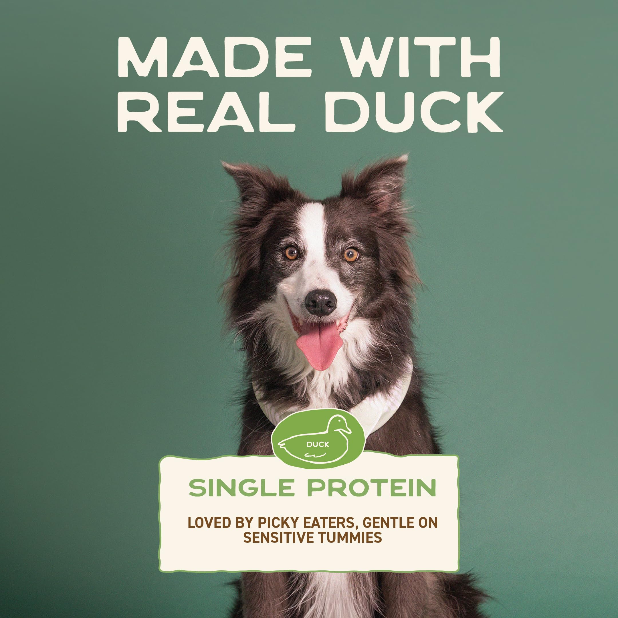 Friandises canard sans céréales Smart Cookie, adaptées aux estomacs sensibles.
