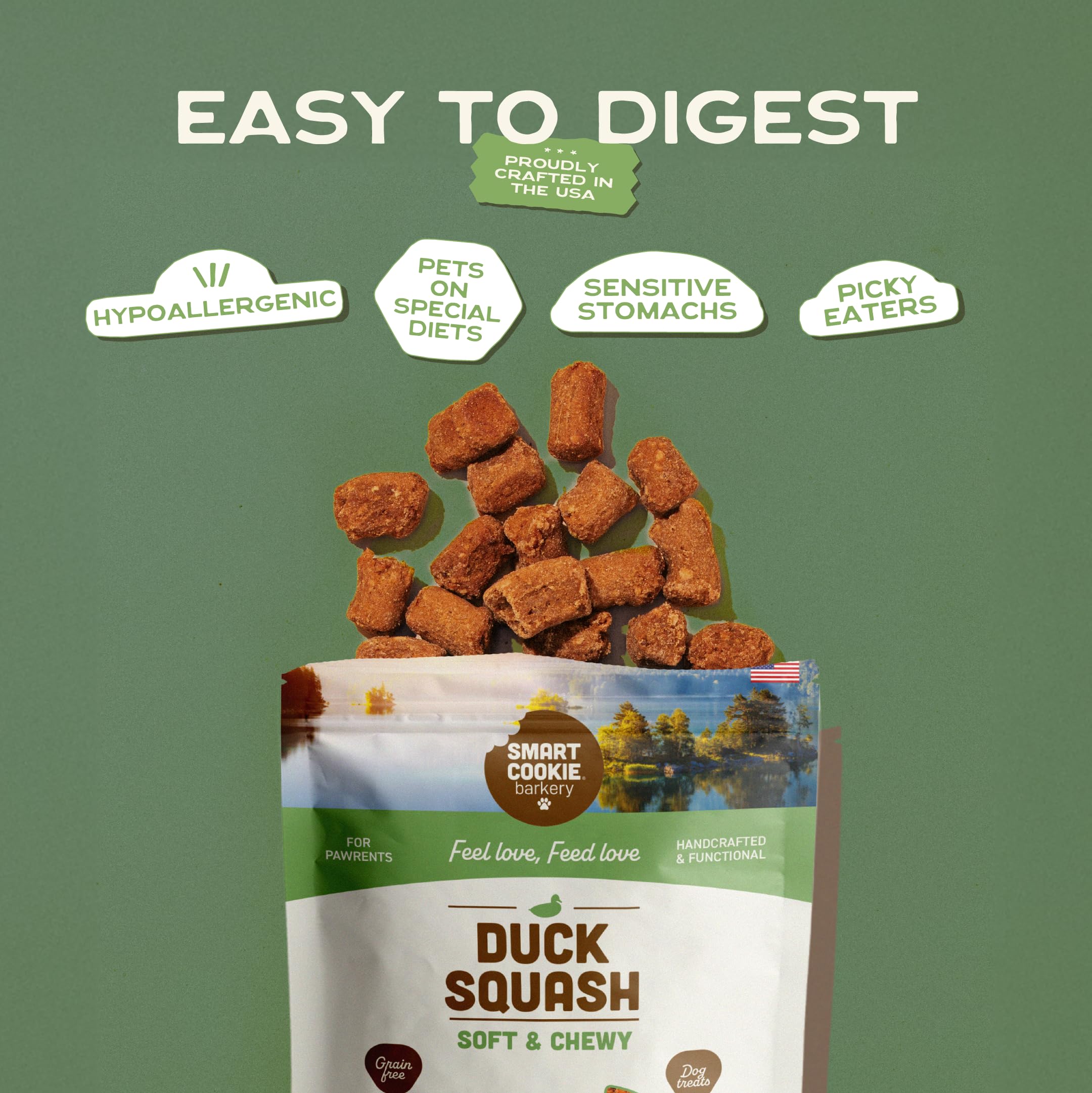 Smart Cookie friandises douces pour chien sensible - convient aux estomacs délicats.