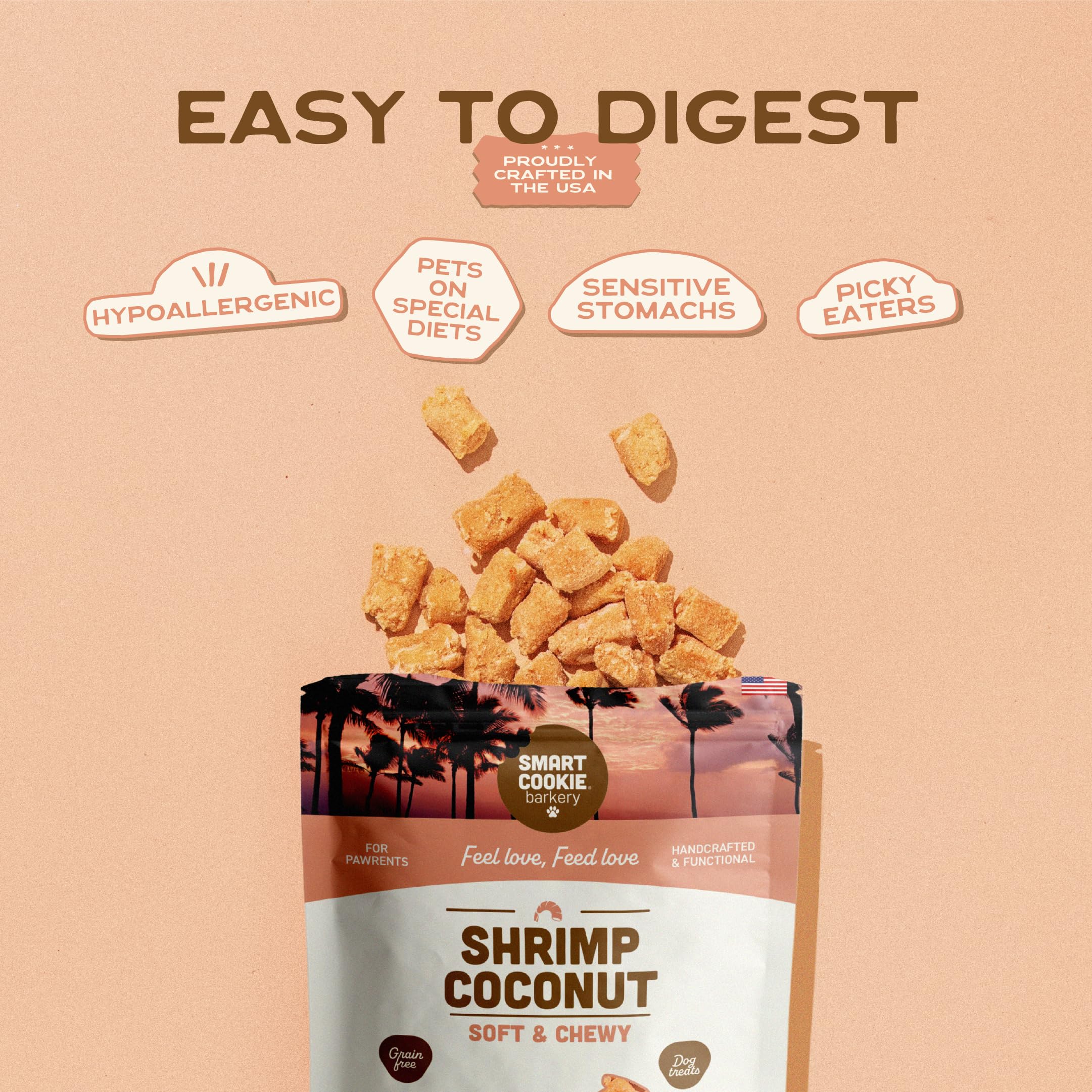 Smart Cookie ingrédients limités: formule simple et transparente pour mieux comprendre ce que mange votre chien.