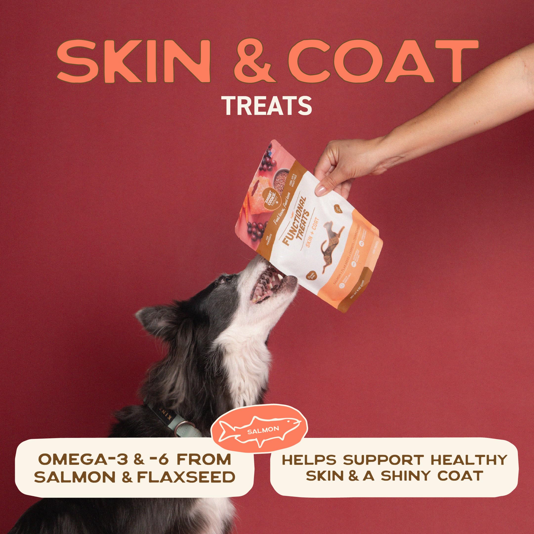 Smart Cookie saumon Omega-3 pour pelage lumineux.