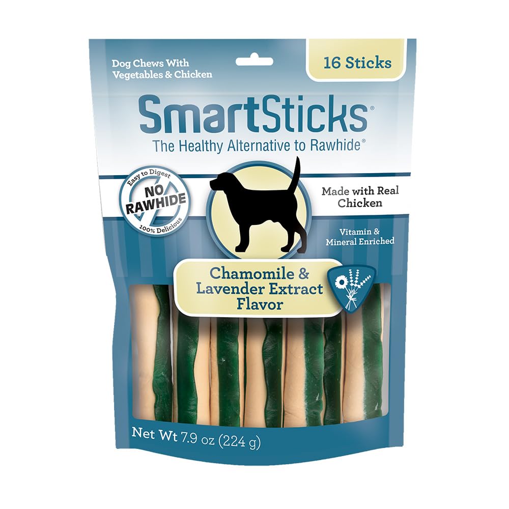 SmartBones Camomille et Lavande, emballage visible et pratique pour chien.