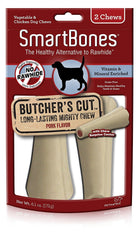 SmartBones Butcher's Cut centre goût poulet, mastication longue pour chien actif.