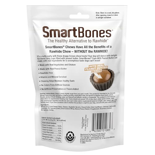 SmartBones Cups ingrédients réels légumes poulet — recette nourrissante et facile à digérer.