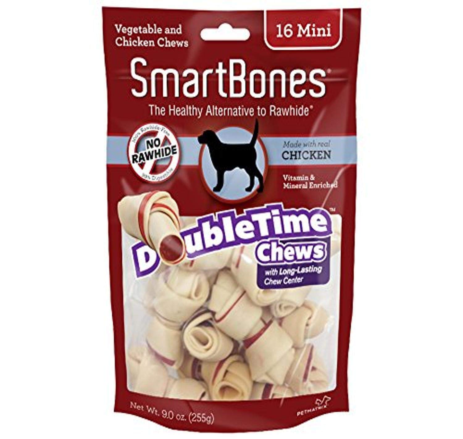 SmartBones DoubleTime Mini: os sans cuir pour mastiquer sainement et nettoyer les gencives.