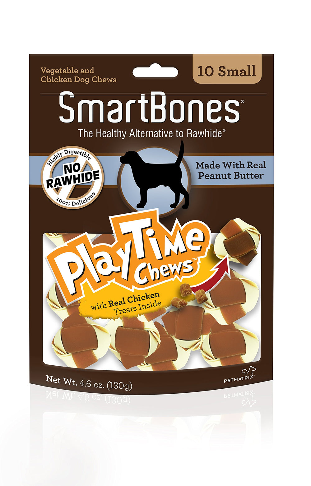 SmartBones DoubleTime Rolls : emballage attractif et friandises sans cuir brut.