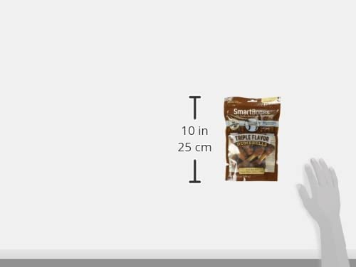 SmartBones halteres saveur triple boeuf, expérience de mastication stimulante et savoureuse.